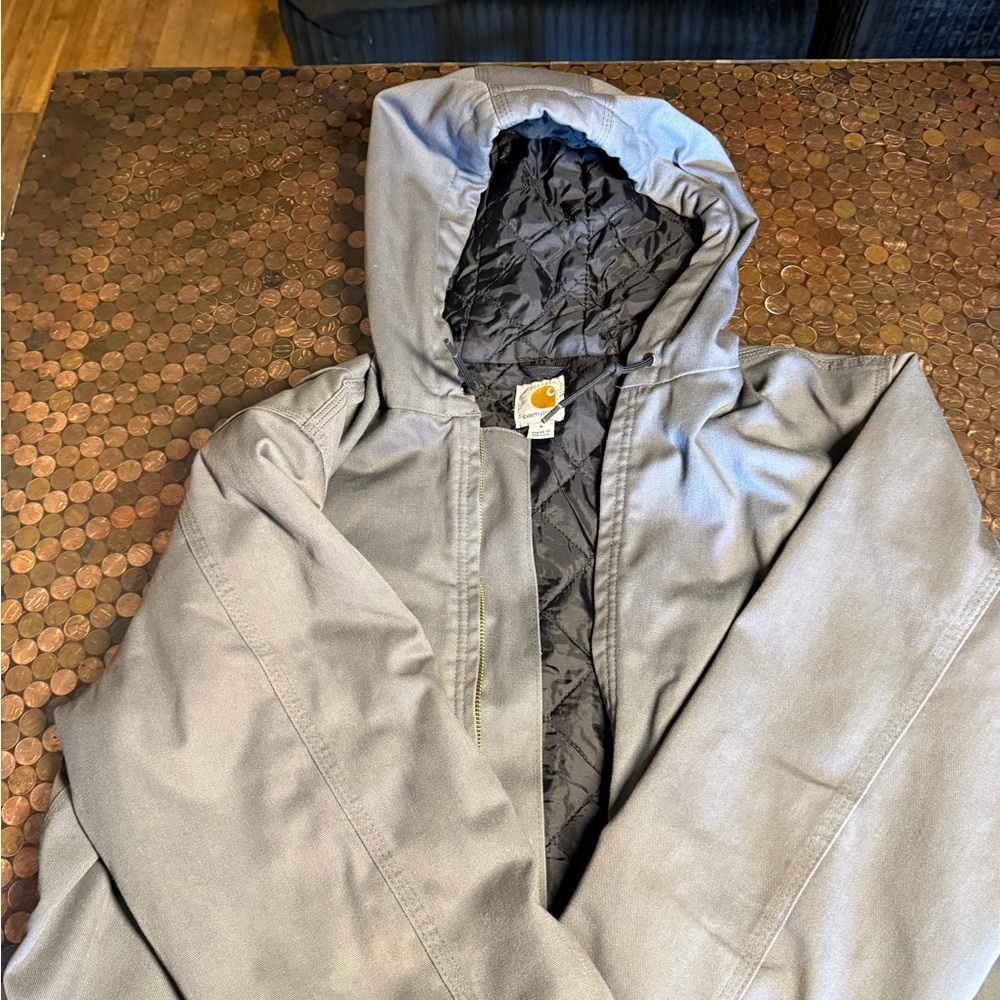 Carhartt Men's Gray Hooded Jacket - Picture 2 of 3